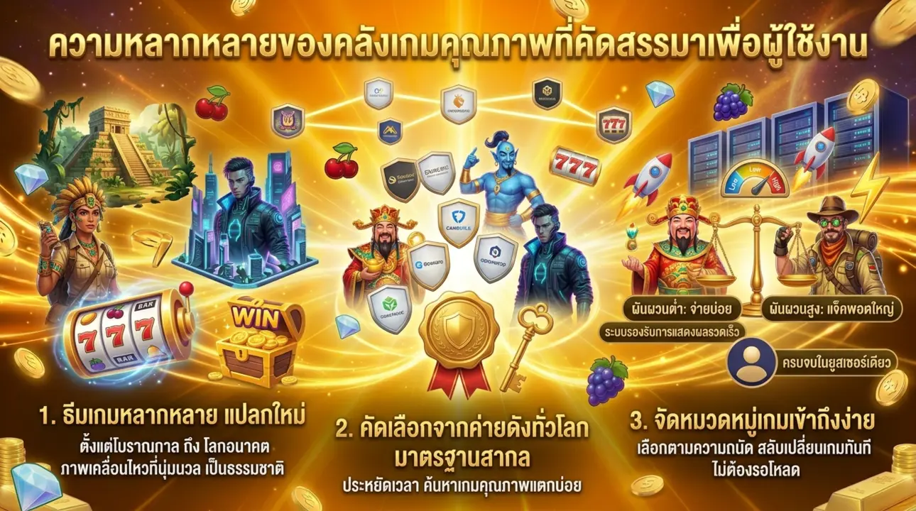 คลังเกมสล็อตคุณภาพครบวงจร