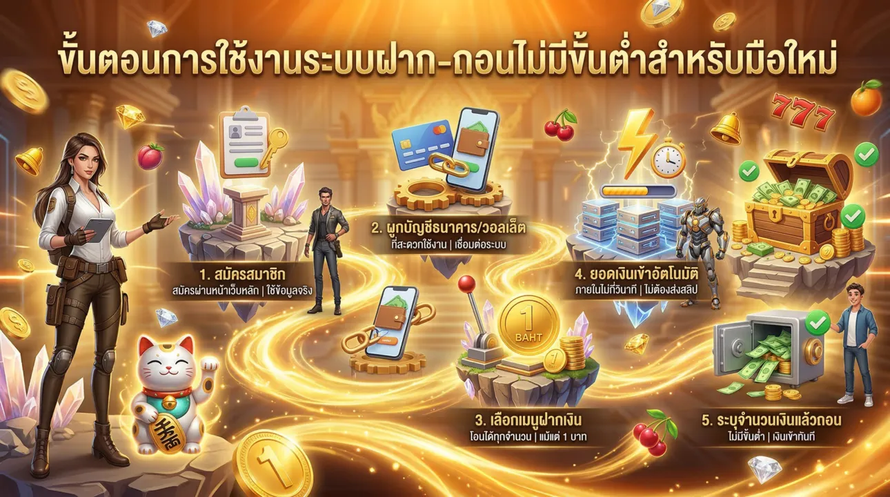 คู่มือฝากถอนระบบออโต้