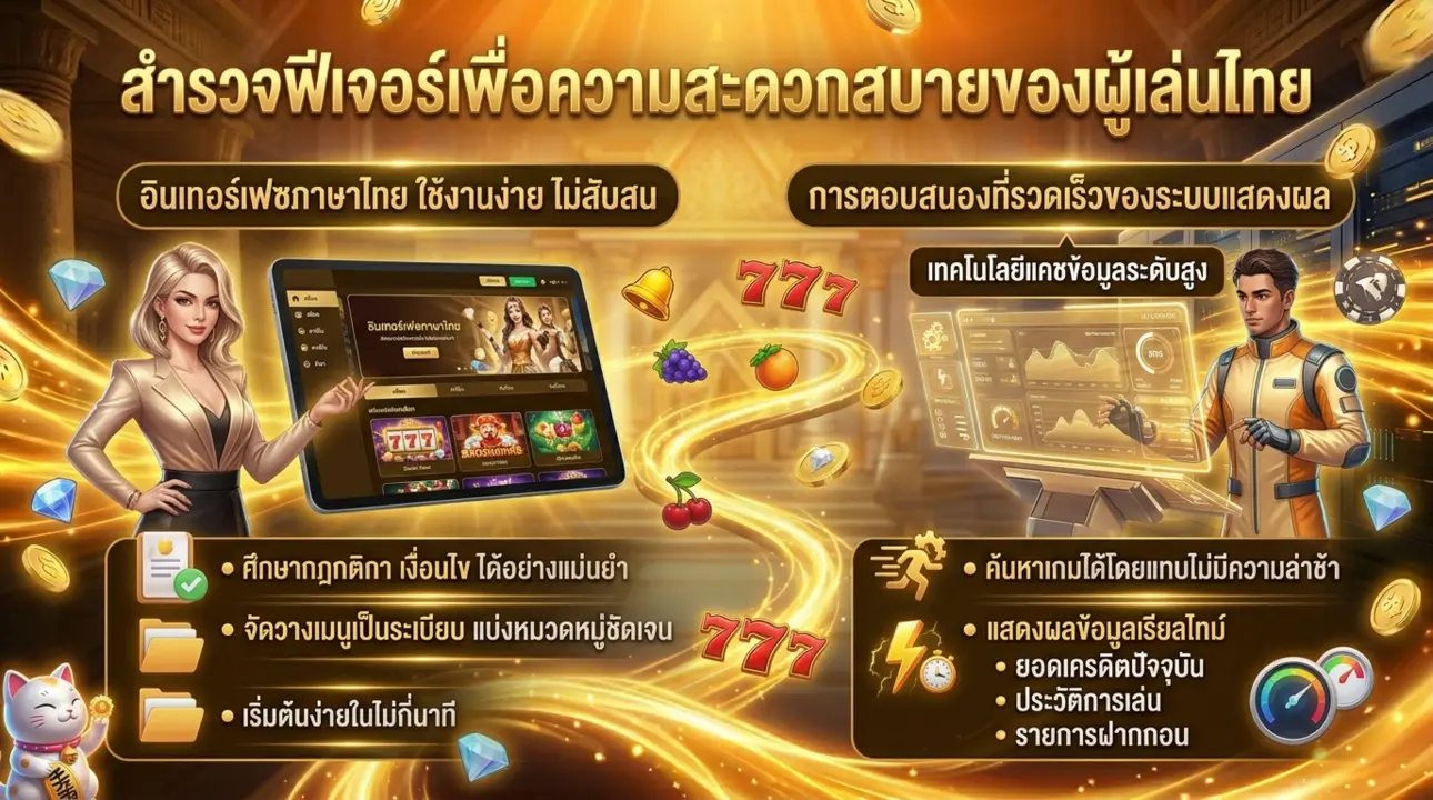 ฟีเจอร์ภาษาไทย ใช้งานง่าย