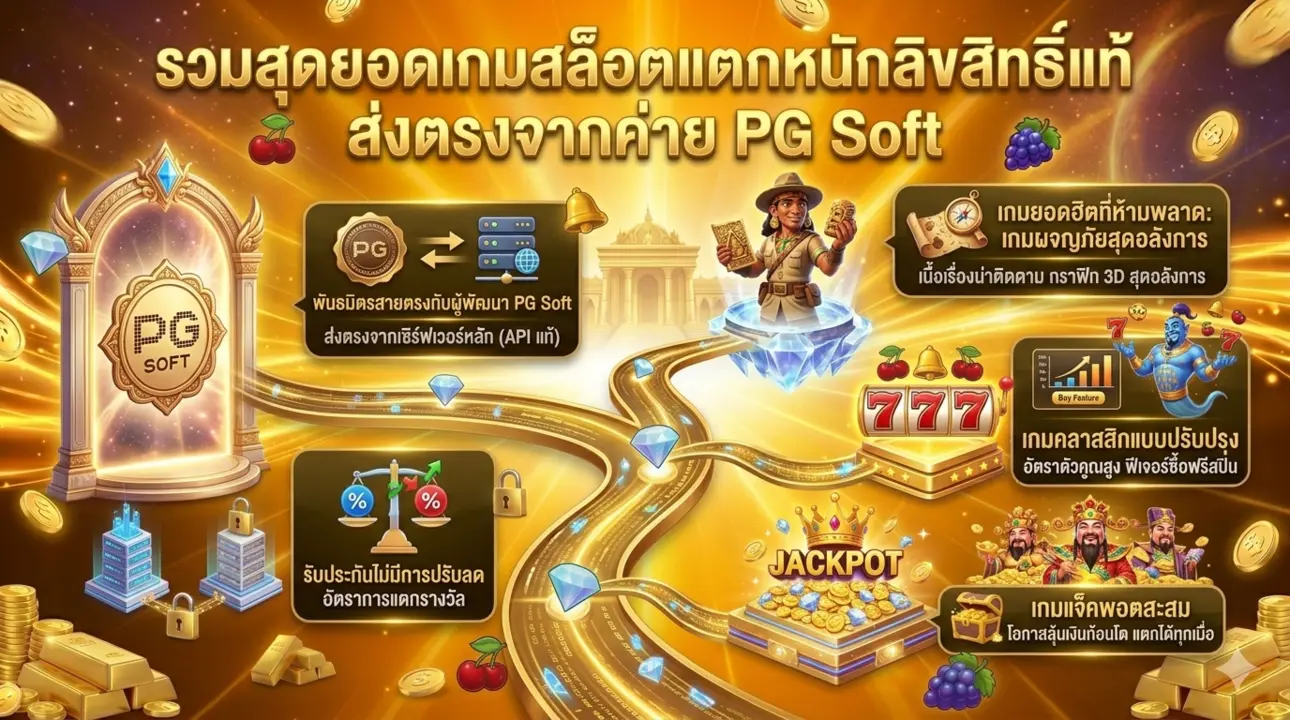 รวมสล็อต PG แตกหนักลิขสิทธิ์แท้