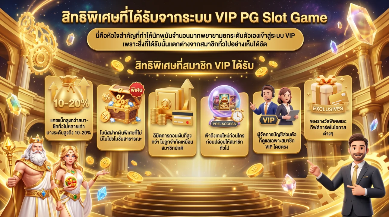 สิทธิพิเศษที่ได้รับจากระบบ VIP PG Slot Game