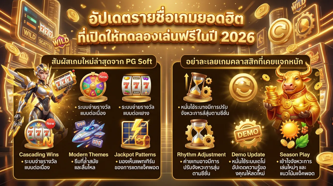 เกมยอดฮิตที่เปิดให้ทดลองเล่นฟรีในปี 2026